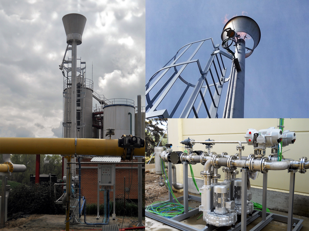 FLARE AND BLOWERS SYSTEM FOR BIOGAS