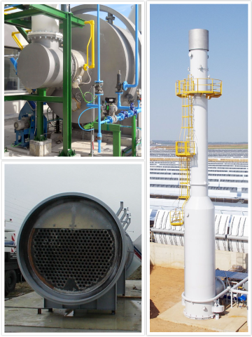 Horizontal thermal oxidizers